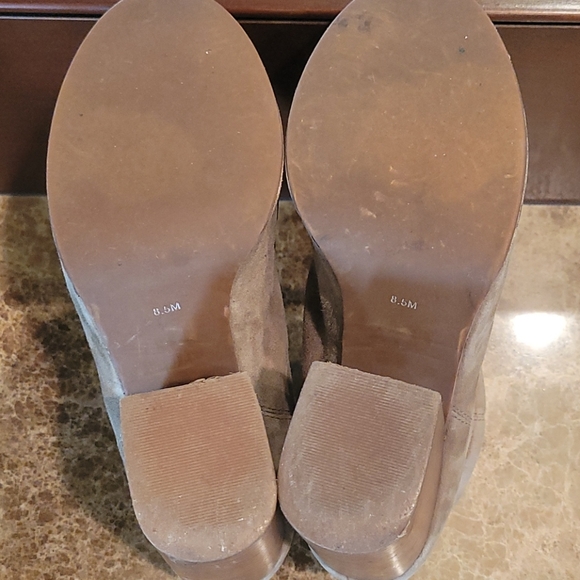 WOMEN'S JEFFREY CAMPBELL BEIGE SUEDE RUMBLE BOOTS - Picture 7 of 8